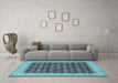 Machine Washable Persian Light Blue Traditional Rug in a Living Room, wshtr2643lblu