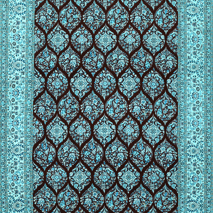 Machine Washable Persian Light Blue Traditional Rug, wshtr2643lblu