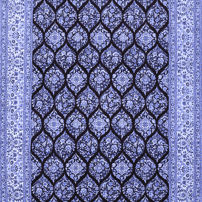 Machine Washable Persian Blue Traditional Rug, wshtr2643blu