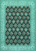 Machine Washable Persian Turquoise Traditional Area Rugs, wshtr2643turq