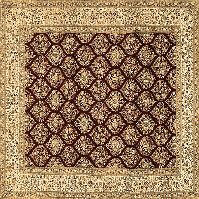 Square Persian Brown Traditional Rug, tr2643brn
