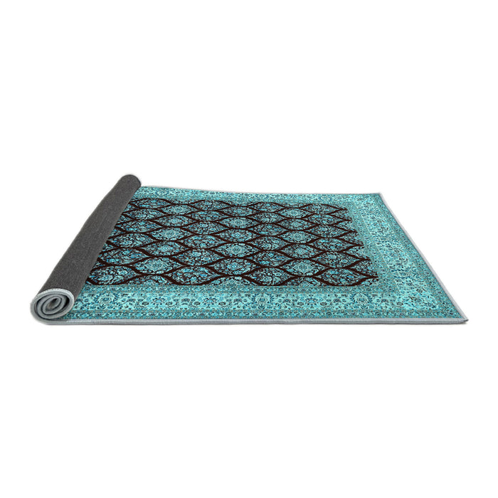 Sideview of Persian Light Blue Traditional Rug, tr2643lblu
