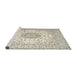 Sideview of Machine Washable Traditional Rosy Pink Rug, wshtr2644