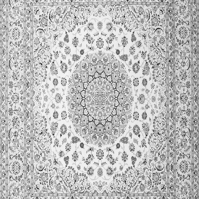 Serging Thickness of Machine Washable Persian Gray Traditional Rug, wshtr2644gry