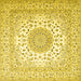 Square Persian Yellow Traditional Rug, tr2644yw