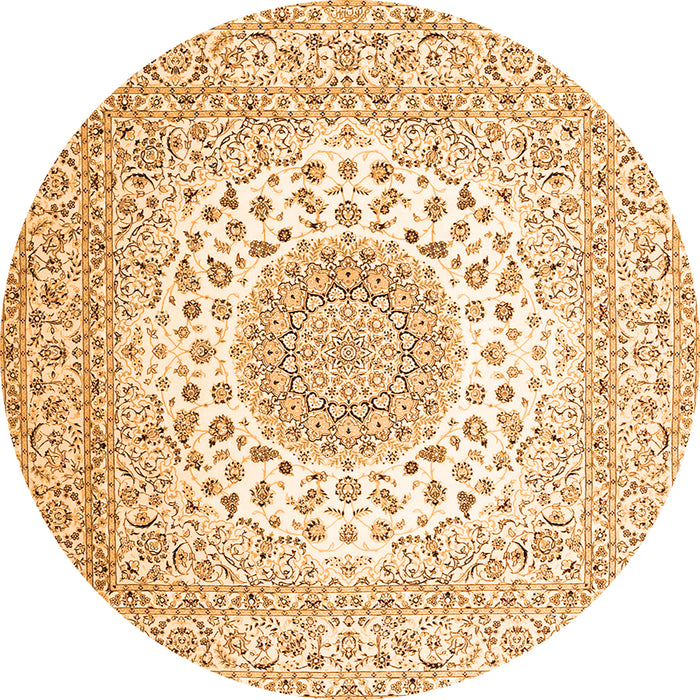 Machine Washable Persian Orange Traditional Area Rugs, wshtr2644org