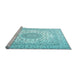 Sideview of Machine Washable Persian Light Blue Traditional Rug, wshtr2644lblu