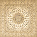 Square Machine Washable Persian Brown Traditional Rug, wshtr2644brn