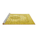 Sideview of Machine Washable Persian Yellow Traditional Rug, wshtr2644yw