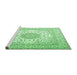 Sideview of Machine Washable Persian Emerald Green Traditional Area Rugs, wshtr2644emgrn