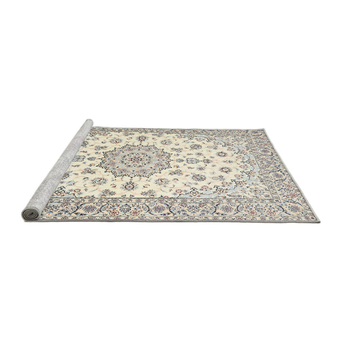 Sideview of Machine Washable Traditional Gold Rug, wshtr2645