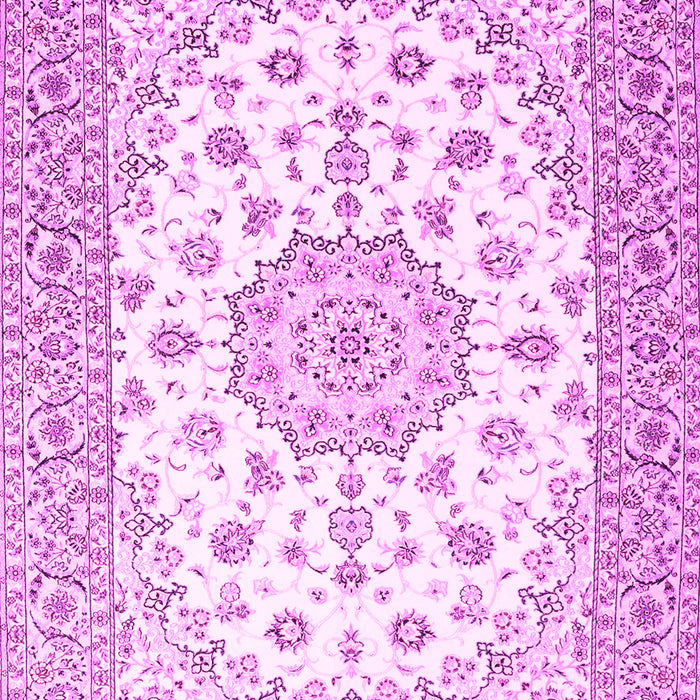 Machine Washable Persian Pink Traditional Rug, wshtr2645pnk