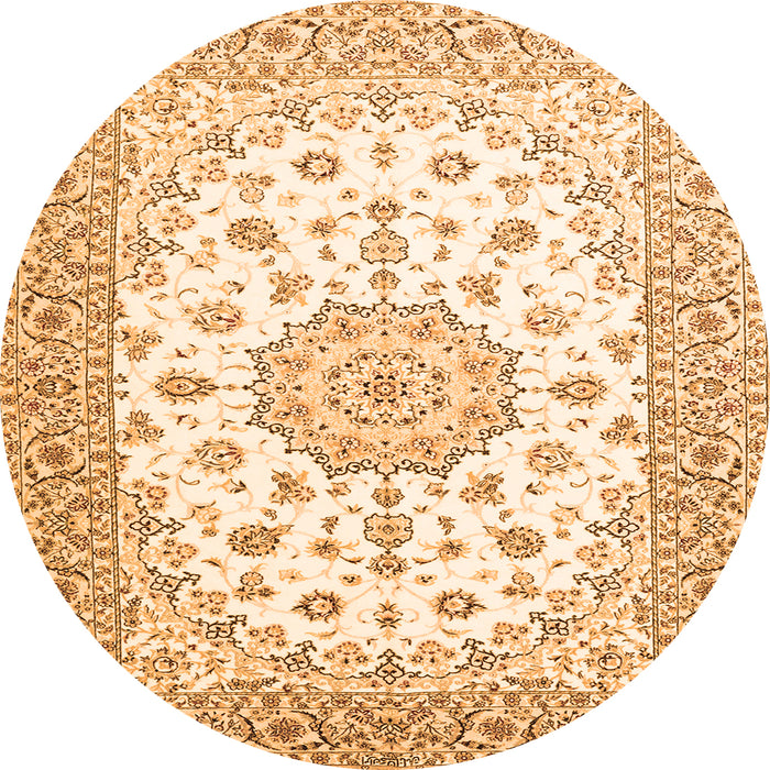 Square Persian Orange Traditional Rug, tr2645org