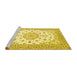 Sideview of Machine Washable Persian Yellow Traditional Rug, wshtr2645yw