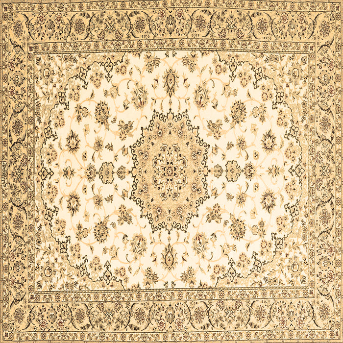 Square Machine Washable Persian Brown Traditional Rug, wshtr2645brn