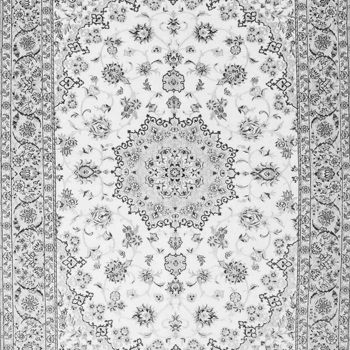 Serging Thickness of Machine Washable Persian Gray Traditional Rug, wshtr2645gry