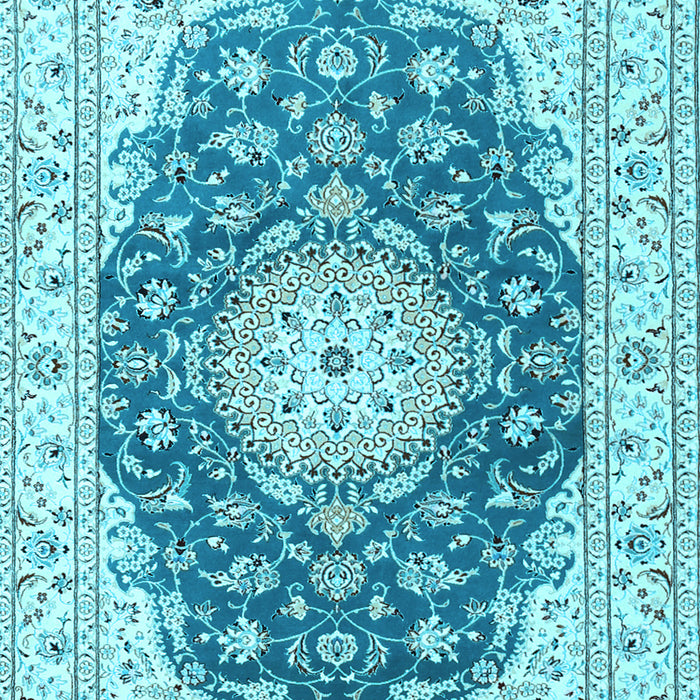 Machine Washable Persian Light Blue Traditional Rug, wshtr2646lblu