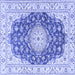 Square Persian Blue Traditional Rug, tr2646blu