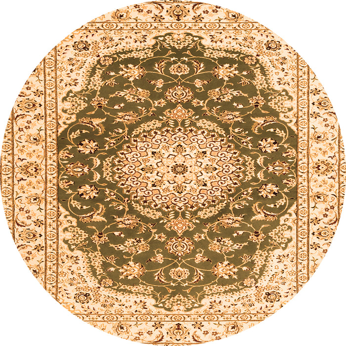 Square Persian Orange Traditional Rug, tr2646org