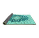 Sideview of Persian Turquoise Traditional Rug, tr2646turq