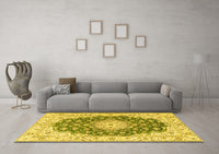 Machine Washable Persian Yellow Traditional Rug, wshtr2646yw