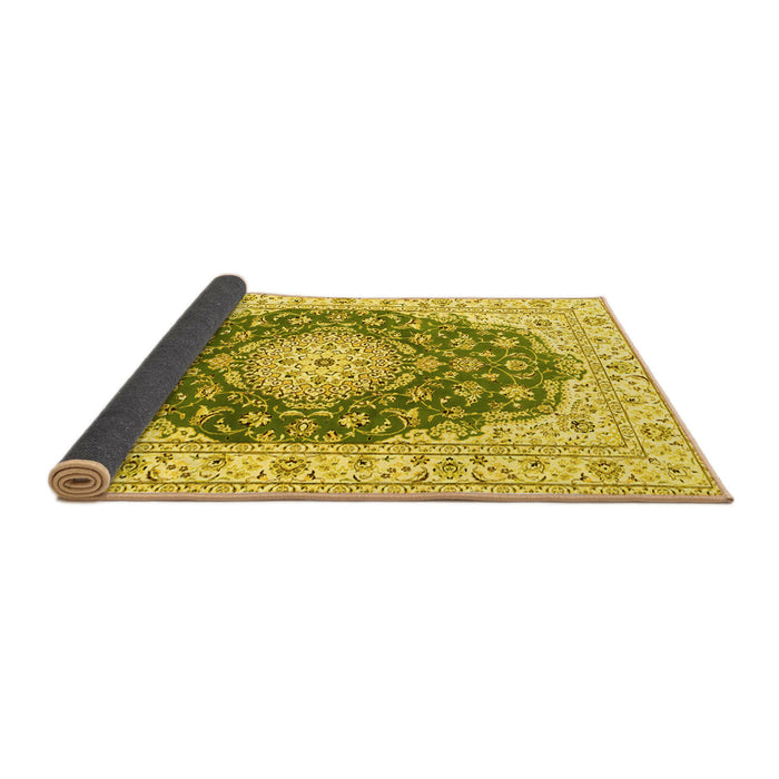 Sideview of Persian Yellow Traditional Rug, tr2646yw