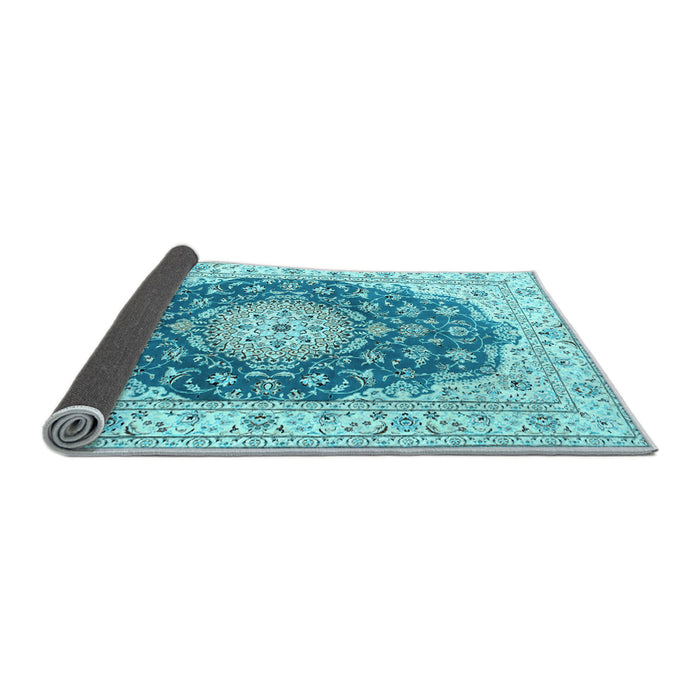Sideview of Persian Light Blue Traditional Rug, tr2646lblu