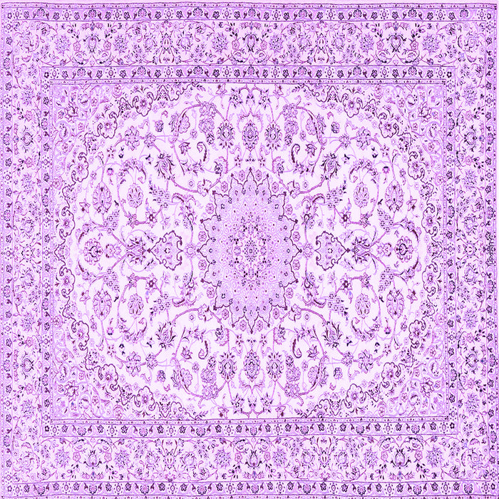 Square Medallion Purple Traditional Rug, tr2647pur