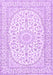 Machine Washable Medallion Purple Traditional Area Rugs, wshtr2647pur