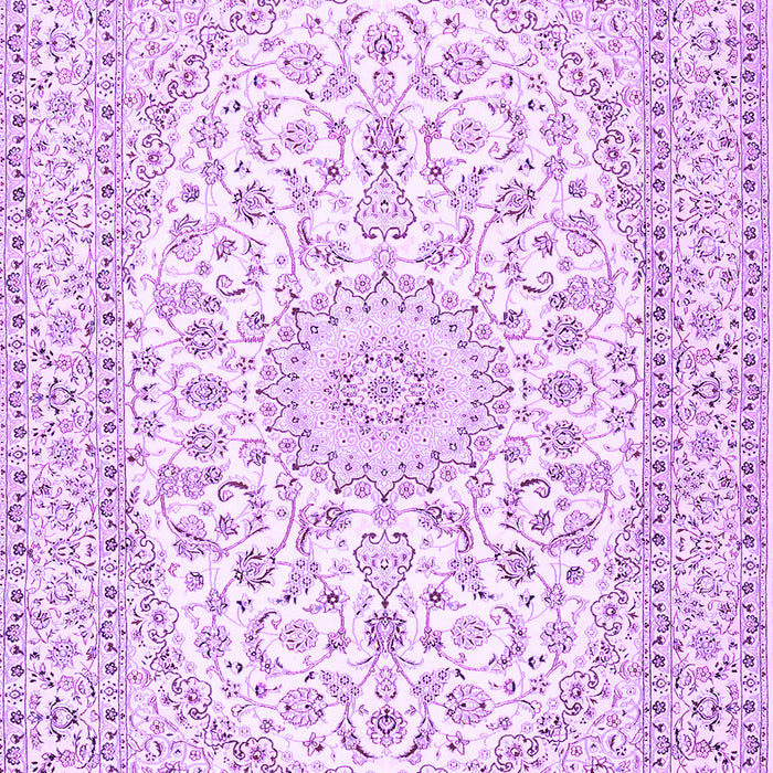 Machine Washable Medallion Purple Traditional Area Rugs, wshtr2647pur