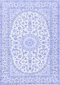 Medallion Blue Traditional Rug, tr2647blu