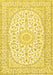 Medallion Yellow Traditional Rug, tr2647yw