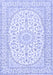 Medallion Blue Traditional Rug, tr2647blu