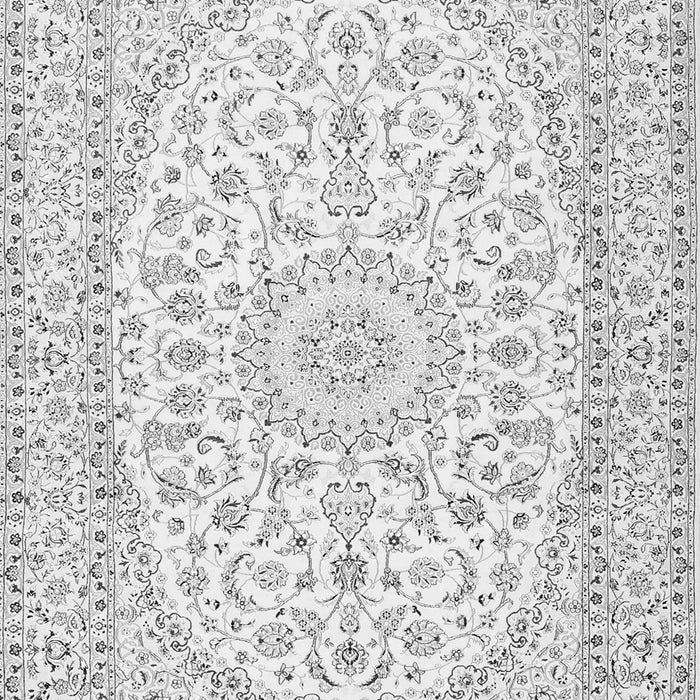 Serging Thickness of Machine Washable Medallion Gray Traditional Rug, wshtr2647gry