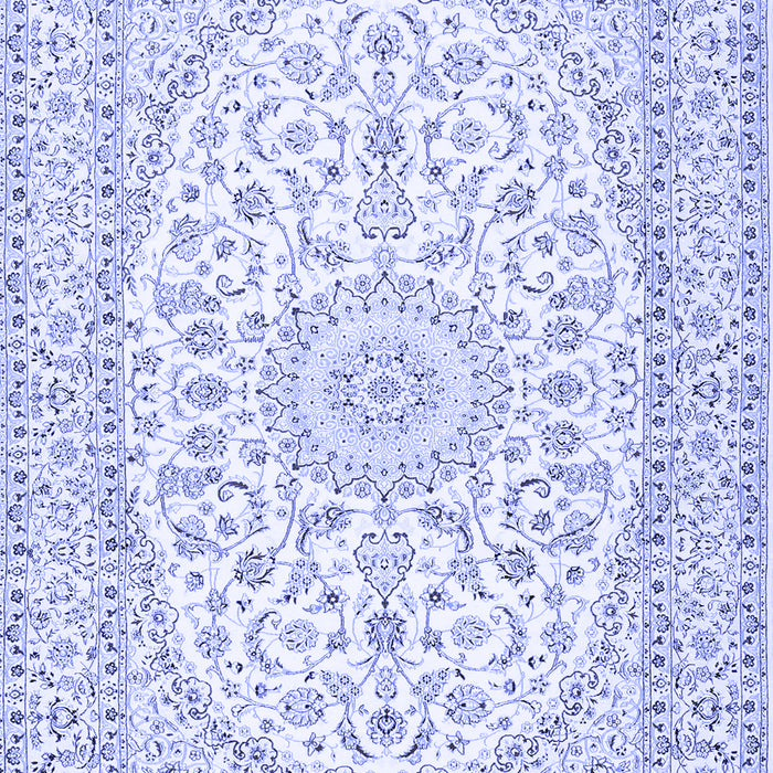 Medallion Blue Traditional Rug, tr2647blu