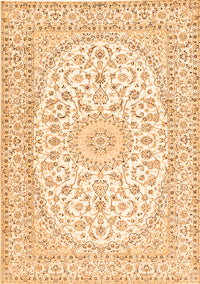 Medallion Orange Traditional Rug, tr2647org