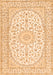 Medallion Orange Traditional Rug, tr2647org