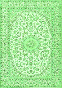 Medallion Green Traditional Rug, tr2647grn