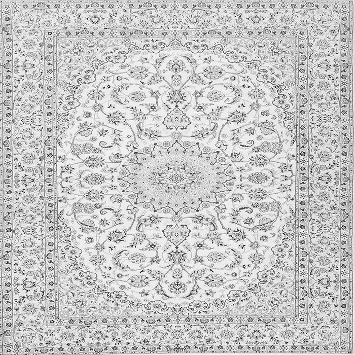 Serging Thickness of Medallion Gray Traditional Rug, tr2647gry