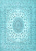 Medallion Light Blue Traditional Rug, tr2648lblu