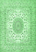 Machine Washable Medallion Emerald Green Traditional Area Rugs, wshtr2648emgrn