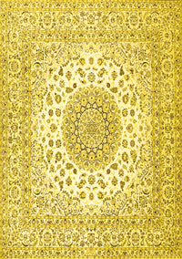 Medallion Yellow Traditional Rug, tr2648yw