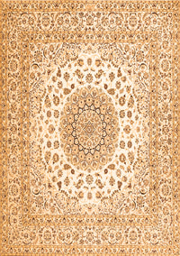 Medallion Orange Traditional Rug, tr2648org