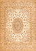 Medallion Orange Traditional Rug, tr2648org