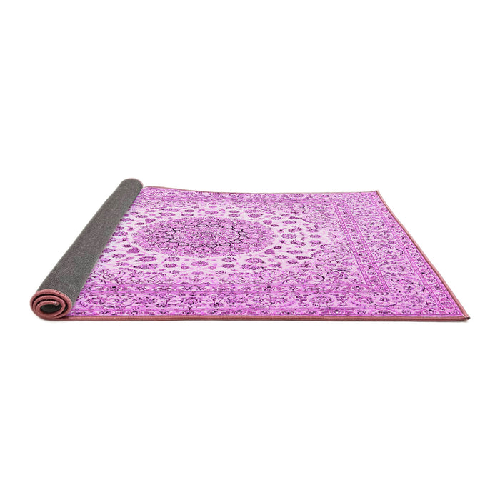 Sideview of Medallion Pink Traditional Rug, tr2648pnk