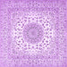 Square Medallion Purple Traditional Rug, tr2648pur