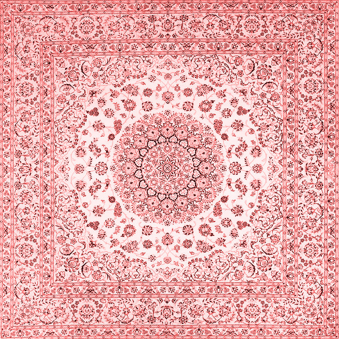 Medallion Red Traditional Rug, tr2648red