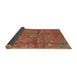 Sideview of Traditional Orange Brown Medallion Rug, tr2649