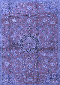 Medallion Blue Traditional Rug, tr2649blu