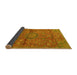 Sideview of Medallion Yellow Traditional Rug, tr2649yw